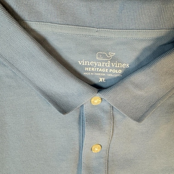 Vineyard Vines Heritage Polo Cotton Lighter Blue Mens Size XL - Picture 2 of 7